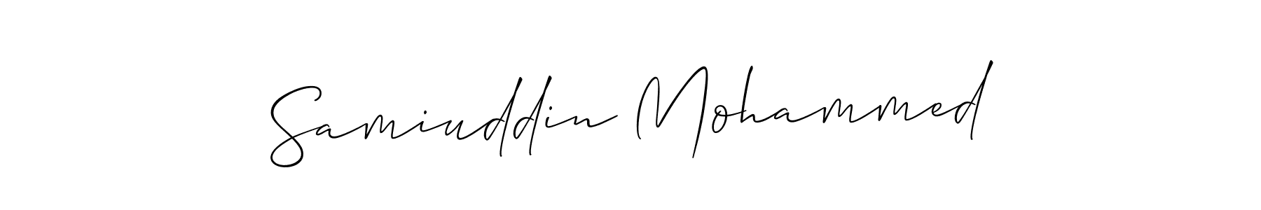 Similarly Allison_Script is the best handwritten signature design. Signature creator online .You can use it as an online autograph creator for name Samiuddin Mohammed. Samiuddin Mohammed signature style 2 images and pictures png