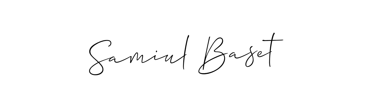 It looks lik you need a new signature style for name Samiul Baset. Design unique handwritten (Allison_Script) signature with our free signature maker in just a few clicks. Samiul Baset signature style 2 images and pictures png