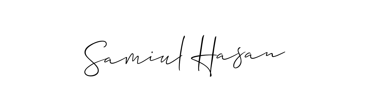 How to Draw Samiul Hasan signature style? Allison_Script is a latest design signature styles for name Samiul Hasan. Samiul Hasan signature style 2 images and pictures png