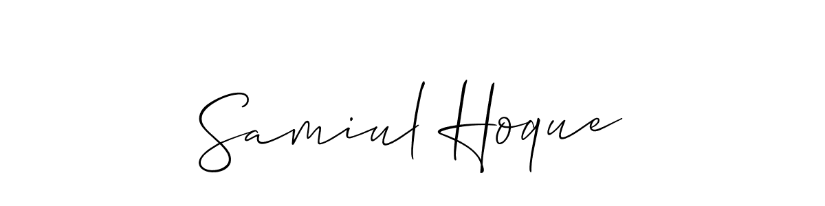 if you are searching for the best signature style for your name Samiul Hoque. so please give up your signature search. here we have designed multiple signature styles  using Allison_Script. Samiul Hoque signature style 2 images and pictures png