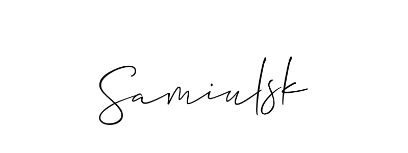 How to make Samiulsk signature? Allison_Script is a professional autograph style. Create handwritten signature for Samiulsk name. Samiulsk signature style 2 images and pictures png
