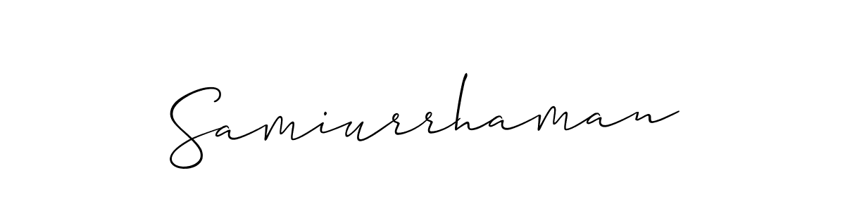 Make a short Samiurrhaman signature style. Manage your documents anywhere anytime using Allison_Script. Create and add eSignatures, submit forms, share and send files easily. Samiurrhaman signature style 2 images and pictures png