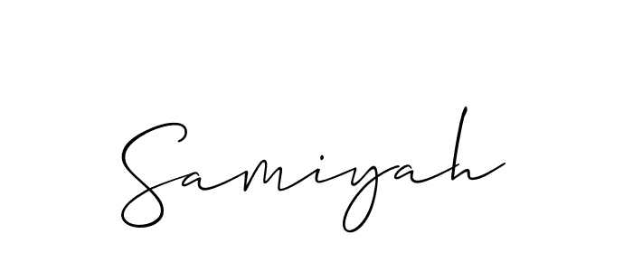 How to make Samiyah signature? Allison_Script is a professional autograph style. Create handwritten signature for Samiyah name. Samiyah signature style 2 images and pictures png