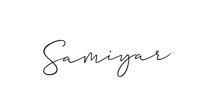 Also we have Samiyar name is the best signature style. Create professional handwritten signature collection using Allison_Script autograph style. Samiyar signature style 2 images and pictures png