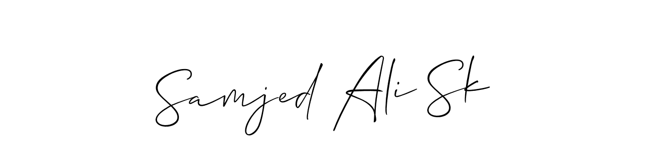 Also we have Samjed Ali Sk name is the best signature style. Create professional handwritten signature collection using Allison_Script autograph style. Samjed Ali Sk signature style 2 images and pictures png