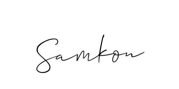 Similarly Allison_Script is the best handwritten signature design. Signature creator online .You can use it as an online autograph creator for name Samkon. Samkon signature style 2 images and pictures png