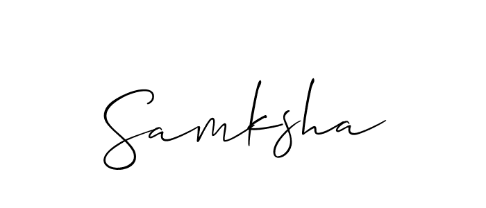 Samksha stylish signature style. Best Handwritten Sign (Allison_Script) for my name. Handwritten Signature Collection Ideas for my name Samksha. Samksha signature style 2 images and pictures png