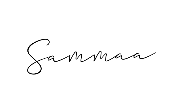Create a beautiful signature design for name Sammaa. With this signature (Allison_Script) fonts, you can make a handwritten signature for free. Sammaa signature style 2 images and pictures png