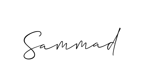 Design your own signature with our free online signature maker. With this signature software, you can create a handwritten (Allison_Script) signature for name Sammad. Sammad signature style 2 images and pictures png