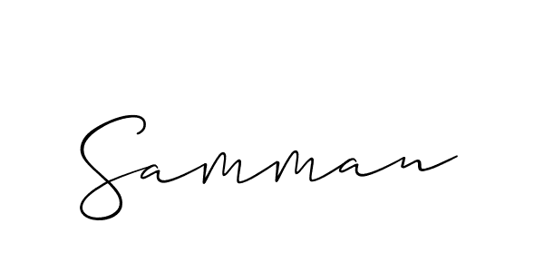 Also You can easily find your signature by using the search form. We will create Samman name handwritten signature images for you free of cost using Allison_Script sign style. Samman signature style 2 images and pictures png