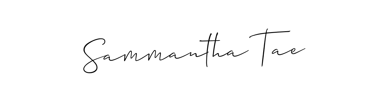 It looks lik you need a new signature style for name Sammantha Tae. Design unique handwritten (Allison_Script) signature with our free signature maker in just a few clicks. Sammantha Tae signature style 2 images and pictures png