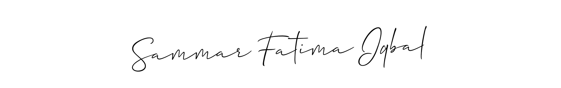 Check out images of Autograph of Sammar Fatima Iqbal name. Actor Sammar Fatima Iqbal Signature Style. Allison_Script is a professional sign style online. Sammar Fatima Iqbal signature style 2 images and pictures png
