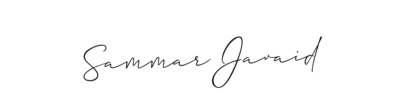 Make a beautiful signature design for name Sammar Javaid. With this signature (Allison_Script) style, you can create a handwritten signature for free. Sammar Javaid signature style 2 images and pictures png