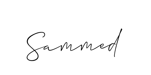 The best way (Allison_Script) to make a short signature is to pick only two or three words in your name. The name Sammed include a total of six letters. For converting this name. Sammed signature style 2 images and pictures png