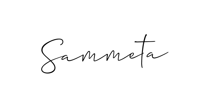 How to make Sammeta name signature. Use Allison_Script style for creating short signs online. This is the latest handwritten sign. Sammeta signature style 2 images and pictures png