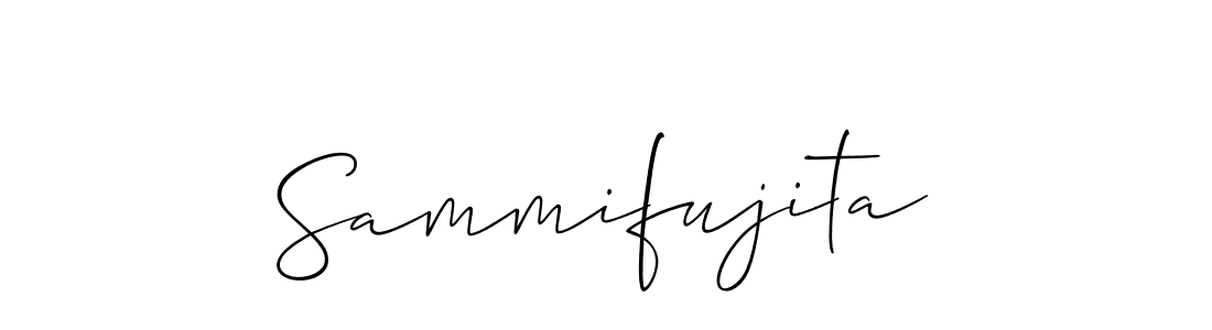 Design your own signature with our free online signature maker. With this signature software, you can create a handwritten (Allison_Script) signature for name Sammifujita. Sammifujita signature style 2 images and pictures png