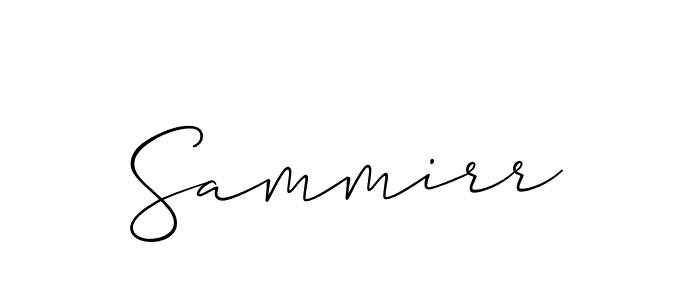 Design your own signature with our free online signature maker. With this signature software, you can create a handwritten (Allison_Script) signature for name Sammirr. Sammirr signature style 2 images and pictures png