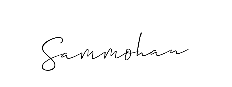 Make a beautiful signature design for name Sammohan. With this signature (Allison_Script) style, you can create a handwritten signature for free. Sammohan signature style 2 images and pictures png