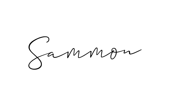 The best way (Allison_Script) to make a short signature is to pick only two or three words in your name. The name Sammon include a total of six letters. For converting this name. Sammon signature style 2 images and pictures png