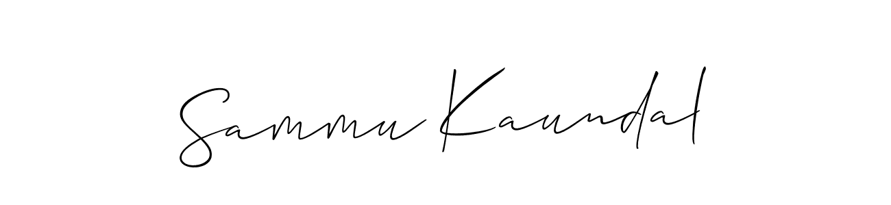 Make a short Sammu Kaundal signature style. Manage your documents anywhere anytime using Allison_Script. Create and add eSignatures, submit forms, share and send files easily. Sammu Kaundal signature style 2 images and pictures png