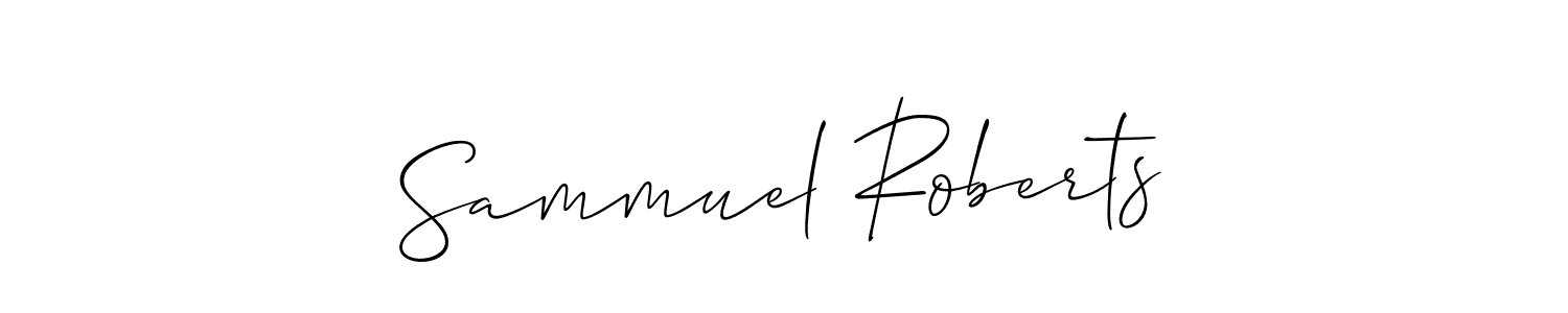 Make a beautiful signature design for name Sammuel Roberts. With this signature (Allison_Script) style, you can create a handwritten signature for free. Sammuel Roberts signature style 2 images and pictures png