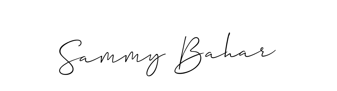 Design your own signature with our free online signature maker. With this signature software, you can create a handwritten (Allison_Script) signature for name Sammy Bahar. Sammy Bahar signature style 2 images and pictures png