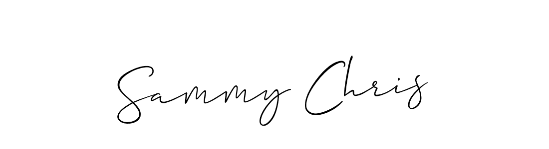 You should practise on your own different ways (Allison_Script) to write your name (Sammy Chris) in signature. don't let someone else do it for you. Sammy Chris signature style 2 images and pictures png