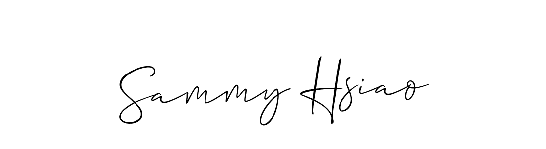 Also we have Sammy Hsiao name is the best signature style. Create professional handwritten signature collection using Allison_Script autograph style. Sammy Hsiao signature style 2 images and pictures png