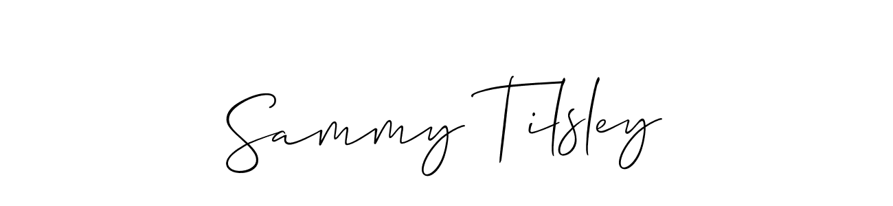 Create a beautiful signature design for name Sammy Tilsley. With this signature (Allison_Script) fonts, you can make a handwritten signature for free. Sammy Tilsley signature style 2 images and pictures png