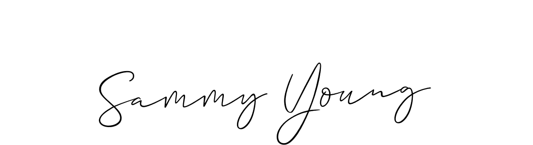 Make a beautiful signature design for name Sammy Young. With this signature (Allison_Script) style, you can create a handwritten signature for free. Sammy Young signature style 2 images and pictures png