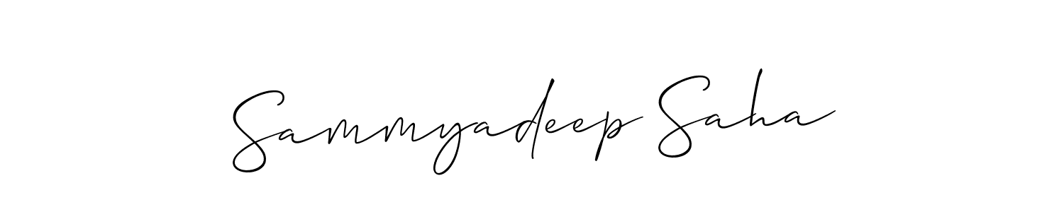 It looks lik you need a new signature style for name Sammyadeep Saha. Design unique handwritten (Allison_Script) signature with our free signature maker in just a few clicks. Sammyadeep Saha signature style 2 images and pictures png