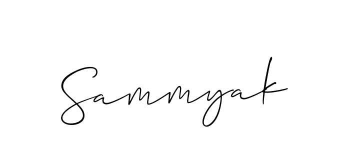 Make a beautiful signature design for name Sammyak. With this signature (Allison_Script) style, you can create a handwritten signature for free. Sammyak signature style 2 images and pictures png