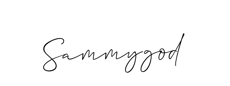 Make a beautiful signature design for name Sammygod. With this signature (Allison_Script) style, you can create a handwritten signature for free. Sammygod signature style 2 images and pictures png