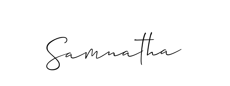 Allison_Script is a professional signature style that is perfect for those who want to add a touch of class to their signature. It is also a great choice for those who want to make their signature more unique. Get Samnatha name to fancy signature for free. Samnatha signature style 2 images and pictures png