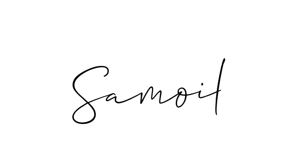 Also You can easily find your signature by using the search form. We will create Samoil name handwritten signature images for you free of cost using Allison_Script sign style. Samoil signature style 2 images and pictures png