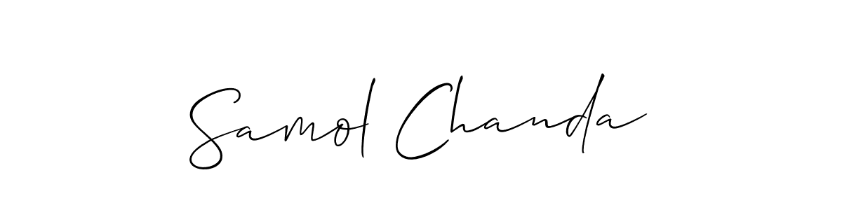 Samol Chanda stylish signature style. Best Handwritten Sign (Allison_Script) for my name. Handwritten Signature Collection Ideas for my name Samol Chanda. Samol Chanda signature style 2 images and pictures png