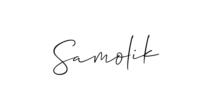 if you are searching for the best signature style for your name Samolik. so please give up your signature search. here we have designed multiple signature styles  using Allison_Script. Samolik signature style 2 images and pictures png