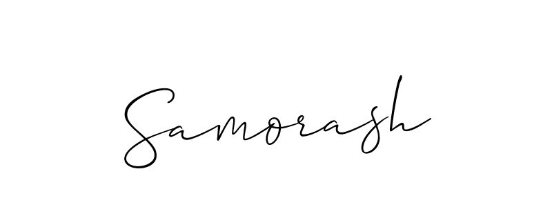 Allison_Script is a professional signature style that is perfect for those who want to add a touch of class to their signature. It is also a great choice for those who want to make their signature more unique. Get Samorash name to fancy signature for free. Samorash signature style 2 images and pictures png