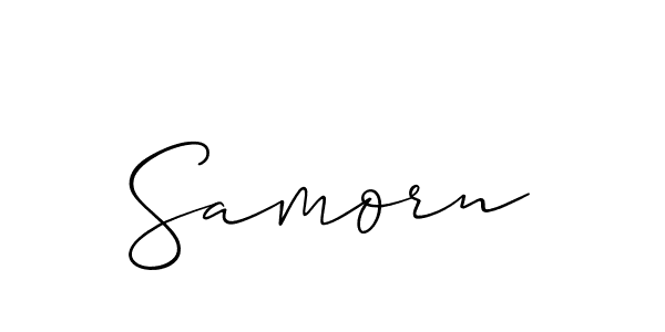 Make a beautiful signature design for name Samorn. With this signature (Allison_Script) style, you can create a handwritten signature for free. Samorn signature style 2 images and pictures png