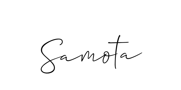 Samota stylish signature style. Best Handwritten Sign (Allison_Script) for my name. Handwritten Signature Collection Ideas for my name Samota. Samota signature style 2 images and pictures png