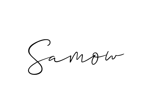 Use a signature maker to create a handwritten signature online. With this signature software, you can design (Allison_Script) your own signature for name Samow. Samow signature style 2 images and pictures png