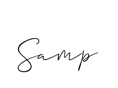 Use a signature maker to create a handwritten signature online. With this signature software, you can design (Allison_Script) your own signature for name Samp. Samp signature style 2 images and pictures png