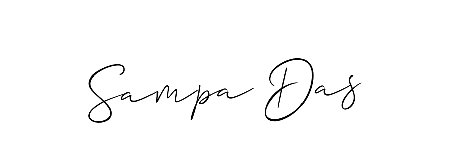 Allison_Script is a professional signature style that is perfect for those who want to add a touch of class to their signature. It is also a great choice for those who want to make their signature more unique. Get Sampa Das name to fancy signature for free. Sampa Das signature style 2 images and pictures png