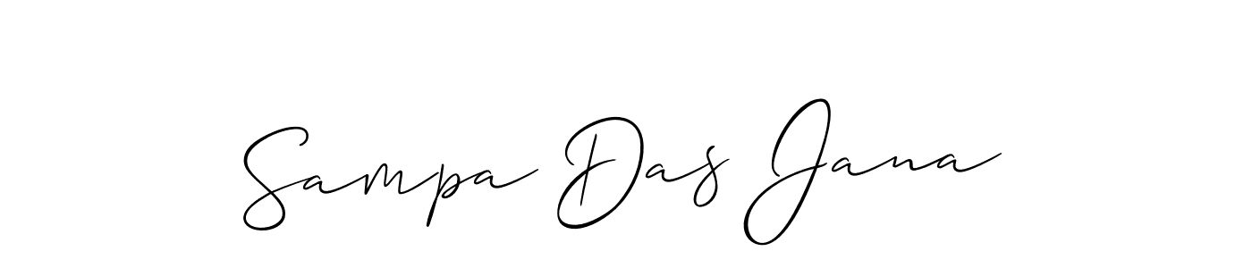 Make a beautiful signature design for name Sampa Das Jana. With this signature (Allison_Script) style, you can create a handwritten signature for free. Sampa Das Jana signature style 2 images and pictures png