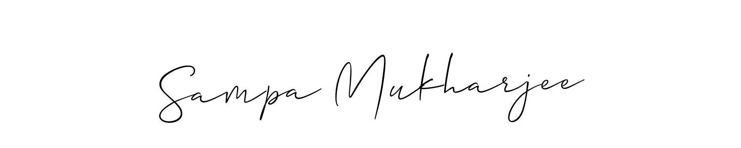 Allison_Script is a professional signature style that is perfect for those who want to add a touch of class to their signature. It is also a great choice for those who want to make their signature more unique. Get Sampa Mukharjee name to fancy signature for free. Sampa Mukharjee signature style 2 images and pictures png
