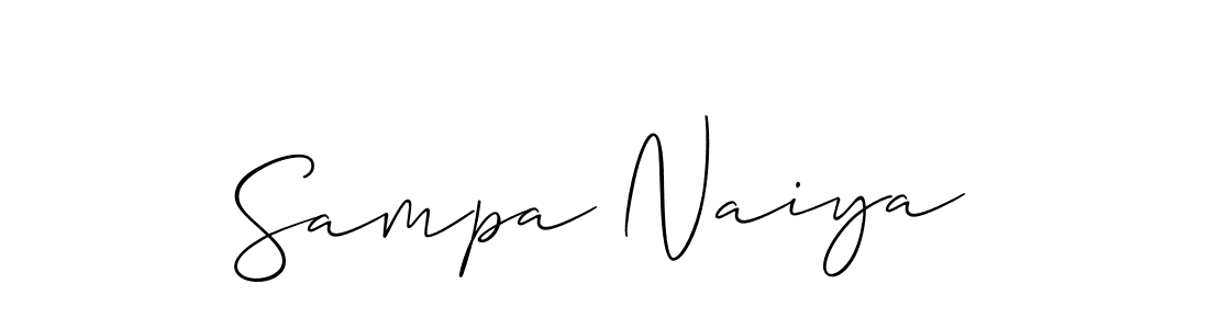 Design your own signature with our free online signature maker. With this signature software, you can create a handwritten (Allison_Script) signature for name Sampa Naiya. Sampa Naiya signature style 2 images and pictures png