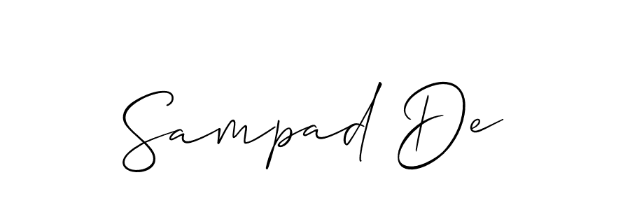 Similarly Allison_Script is the best handwritten signature design. Signature creator online .You can use it as an online autograph creator for name Sampad De. Sampad De signature style 2 images and pictures png