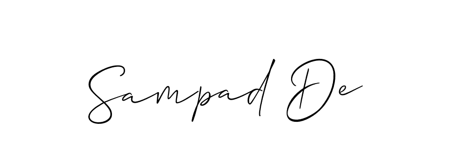 Create a beautiful signature design for name Sampad De. With this signature (Allison_Script) fonts, you can make a handwritten signature for free. Sampad De signature style 2 images and pictures png