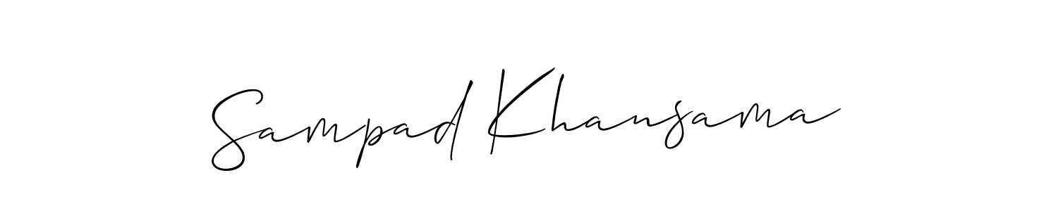 Use a signature maker to create a handwritten signature online. With this signature software, you can design (Allison_Script) your own signature for name Sampad Khansama. Sampad Khansama signature style 2 images and pictures png