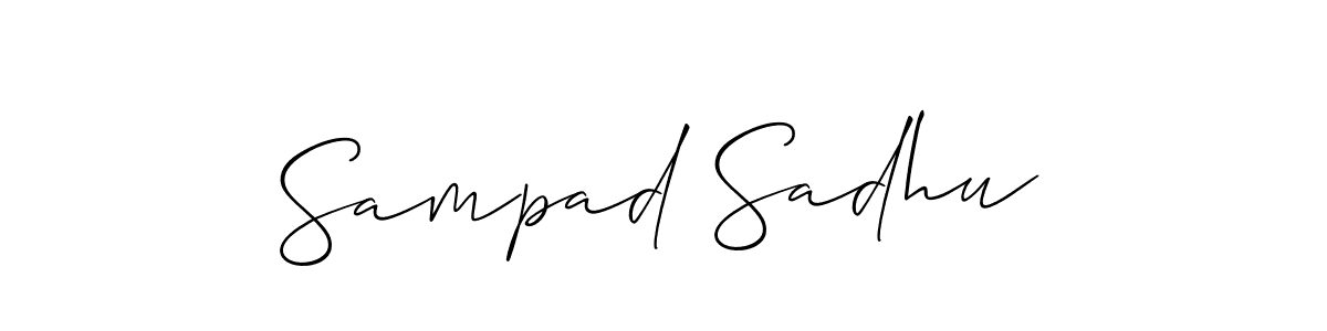 It looks lik you need a new signature style for name Sampad Sadhu. Design unique handwritten (Allison_Script) signature with our free signature maker in just a few clicks. Sampad Sadhu signature style 2 images and pictures png